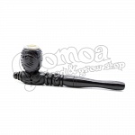 Wooden pipe with soapstone filter 10 - 14 cm 3